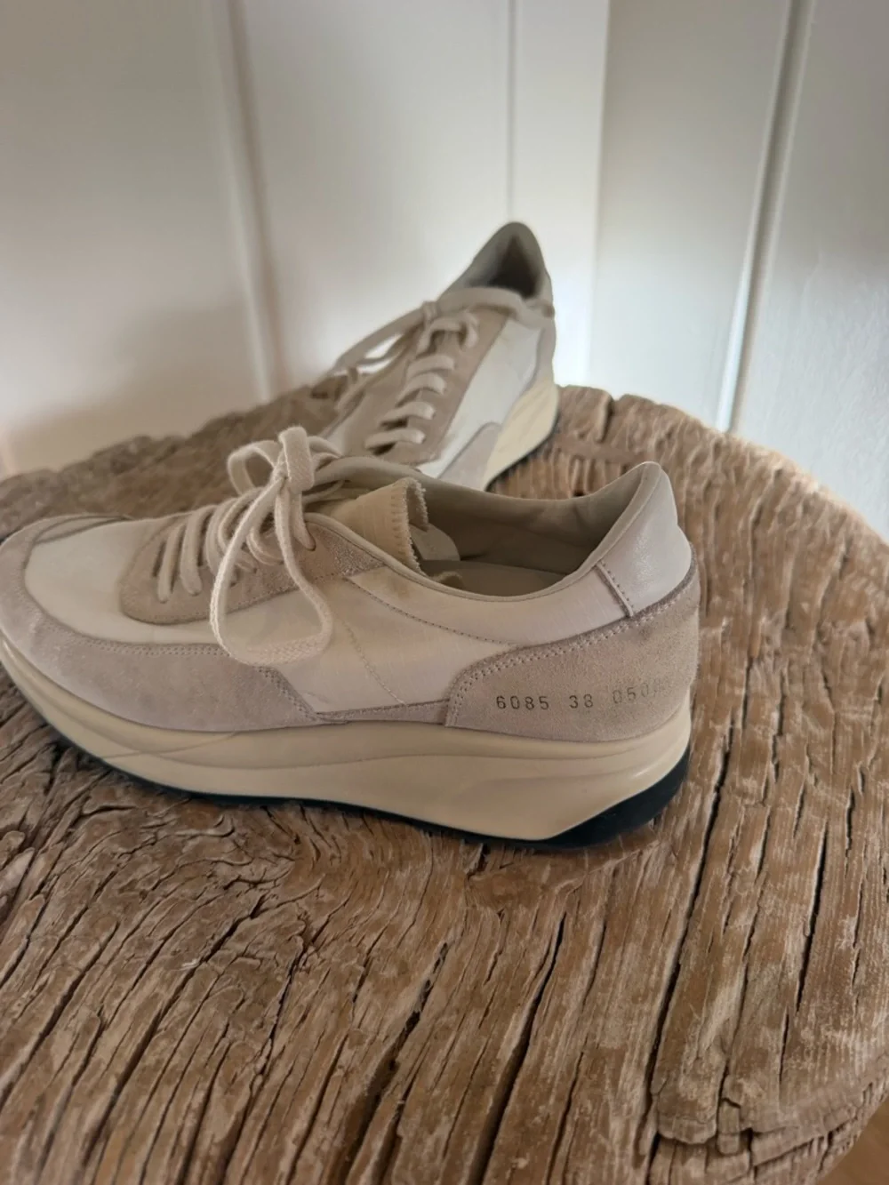 Woman by Common Projects Premium Athletic Shoes with Suede Trim - Picture 2 of 6